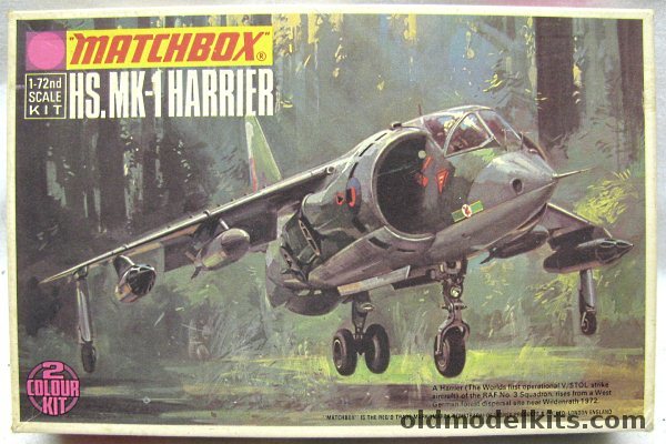 Matchbox 1/72 Hawker Siddeley Harrier Mk.1 - US Marines VMA-513 and RAF No. 3 Sq Wildenrath 1972, PK-16 plastic model kit